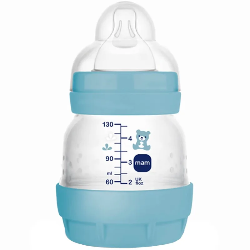 Mam Easy Start™ Anti-Colic 0m+ Μπιμπερό Πολυπροπυλενίου με Θηλή Σιλικόνης & Σύστημα Κατά των Κολικών Κωδ 353S 130ml - Μπλε
