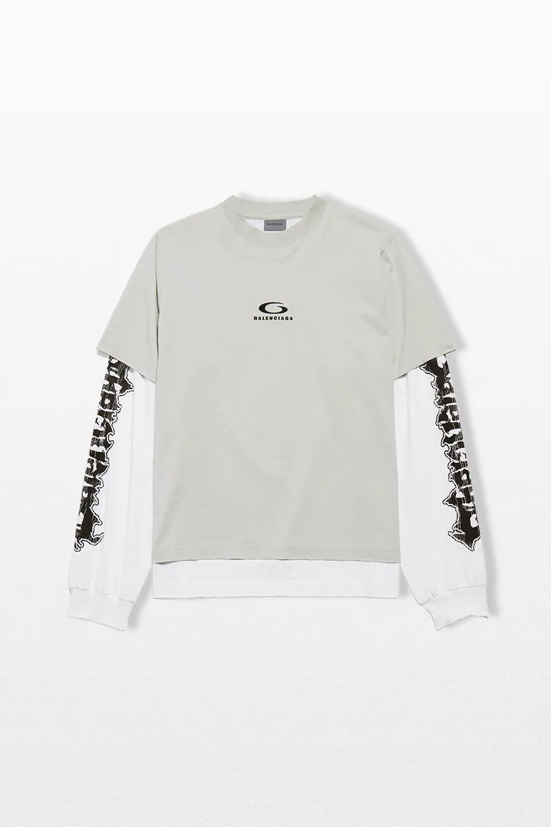 BALENCIAGA Ανδρικό Γκρι Hybrid Double T-Shirt