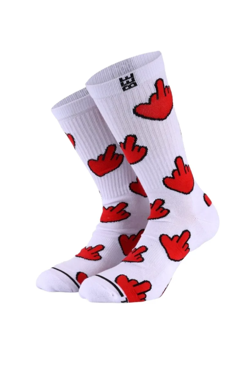 BEE UNUSUAL Κάλτσες I Love To Hate You Socks - WHITE-AS-252905-WHITE