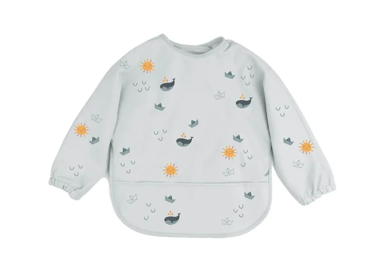Long Sleeve Bib Origami- The Cotton Cloud
