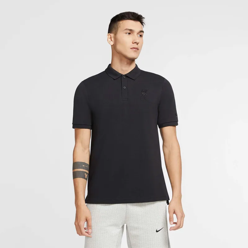 LIVERPOOL FC POLO T-SHIRT ΜΑΥΡΟ