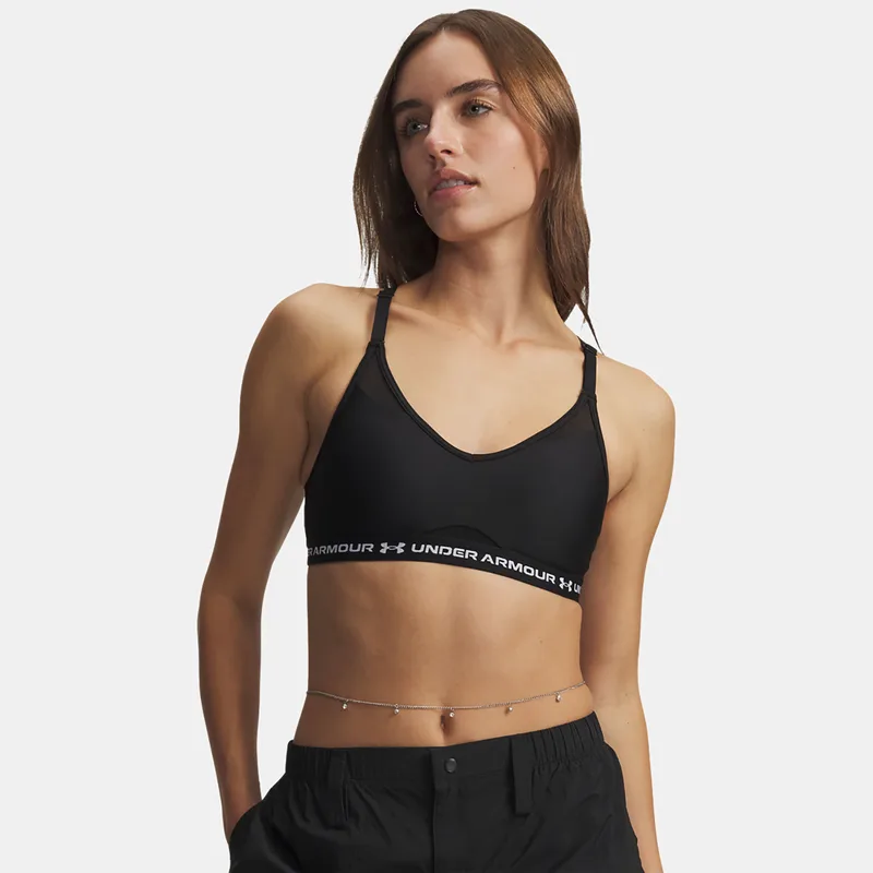 UNDER ARMOUR CROSSBACK LOW BRA ΜΑΥΡΟ