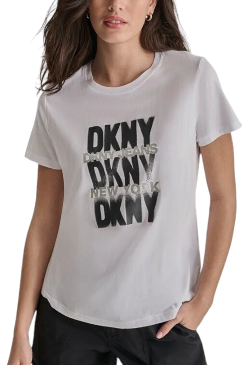 Μπλούζα Κοντομάνικη DKNY Logo Print DJ4T1170-WBV Γυναικείο