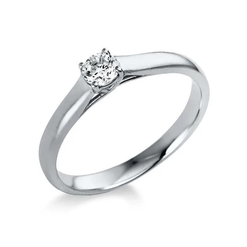 Diamond Group Μονόπετρο Δαχτυλίδι με Διαμάντι Brilliant από Λευκό Χρυσό 18 Καρατίων DDX570