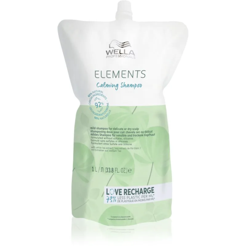 Wella Professionals Elements Calming ενυδατικό και καταπραϋντικό σαμπουάν για ευαίσθητο δέρμα της κεφαλής 1000 ml
