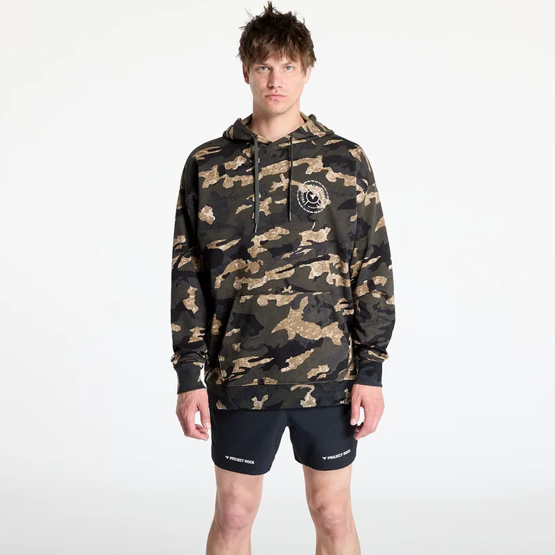 Φούτερ Under Armour Project Rock AOP Terry Hoodie Grey/ Green M