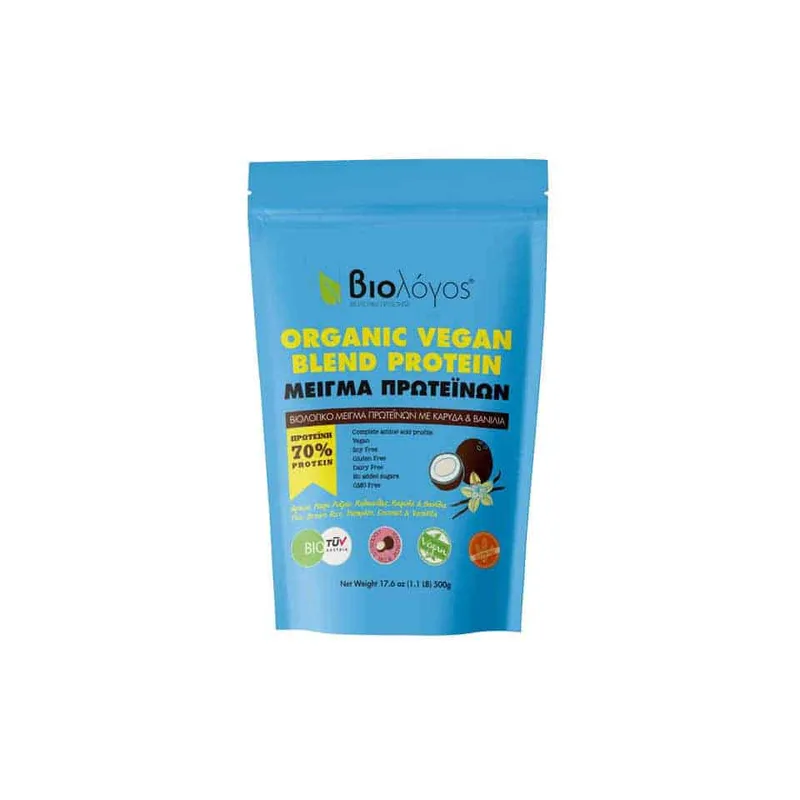 Biologos Μείγμα πρωτεϊνών Vegan ΒΙΟ -500gr