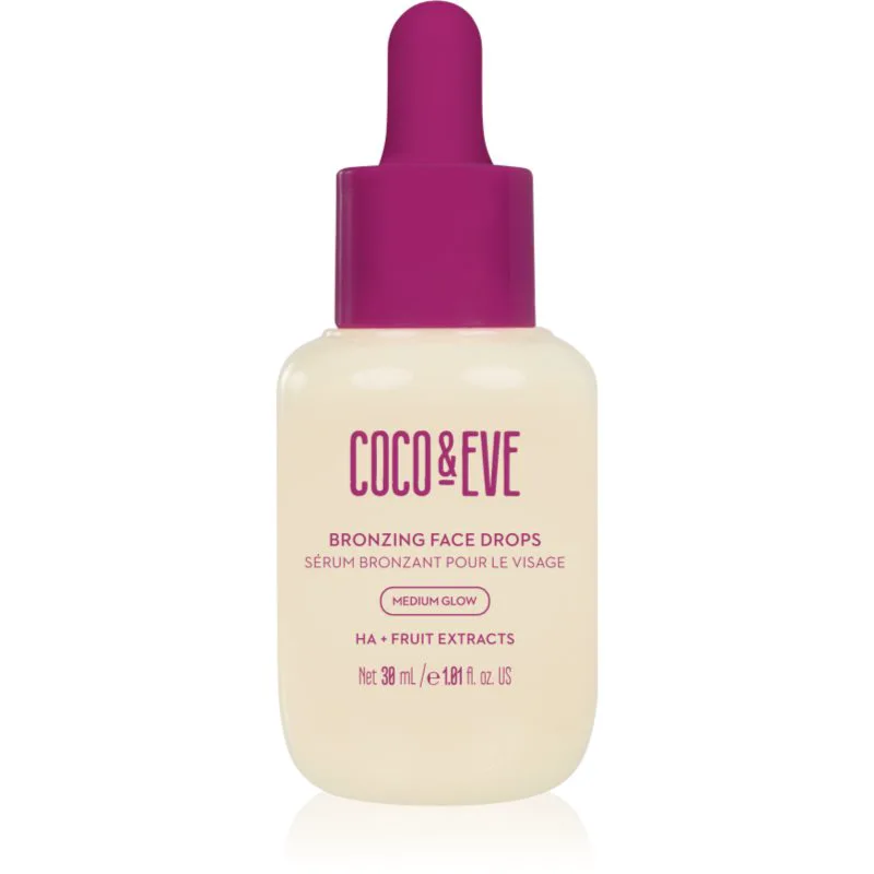 Coco & Eve Sunny Honey Bronzing Face Drops σταγόνες αυτομαυρίσματος για το πρόσωπο Medium Glow (new) 30 ml