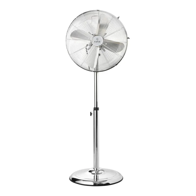 Ανεμιστήρας Σταντ Επιδαπέδιος Retroflow 40cm 50W Μεταλλικός Ασημί