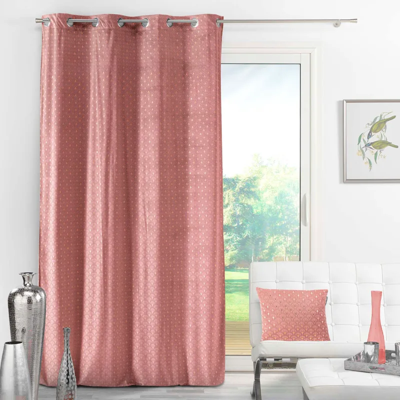 Κουρτίνα Βελουτέ (140x240) Με Τρουκς L-C Bellagold Rose 1609772