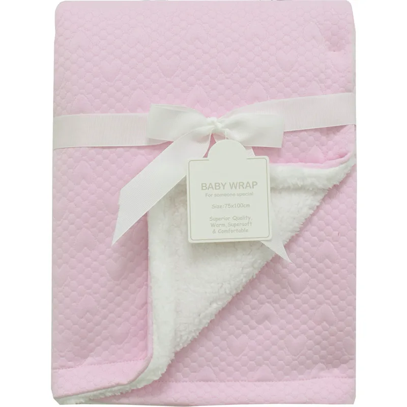 Κουβέρτα Fleece Αγκαλιάς 75x100 Dimcol Hearts 19 Ροζ