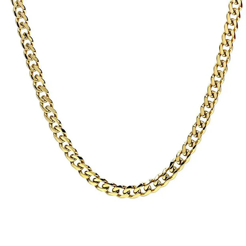 Jt Unisex αλυσίδα λαιμού ατσάλινη παχιά 8.5mm Χρυσό