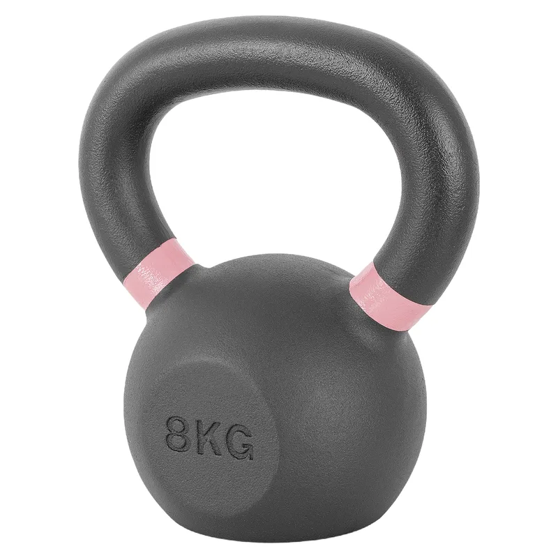 Kettlebell Cast Iron 8kg Μαύρο/Ροζ