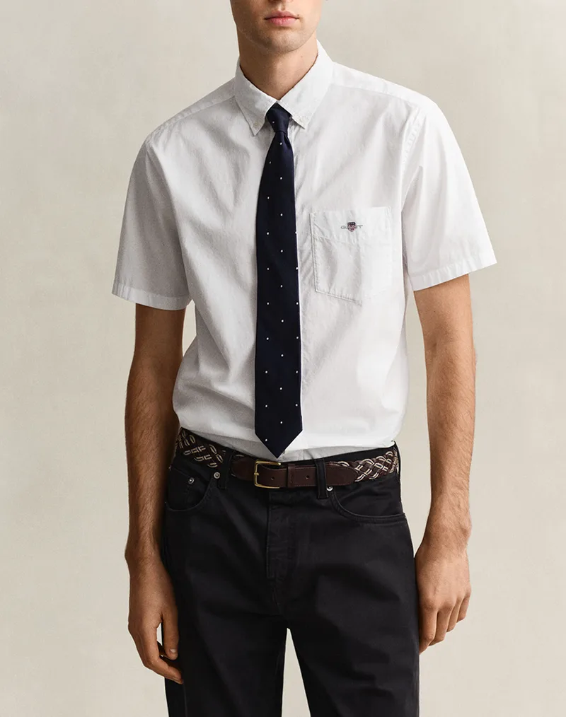 GANT ΠΟΥΚΑΜΙΣΟ ΚΜ REG POPLIN SS SHIRT 3G3000101-110 White