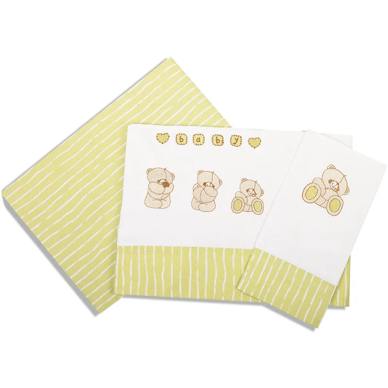 Σεντόνια Κούνιας Σετ Dimcol Bears 108 Μπεζ 120x170