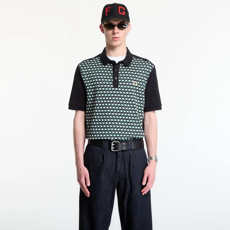 Μπλουζάκι Fred Perry Geometric Polo Shirt Black XL