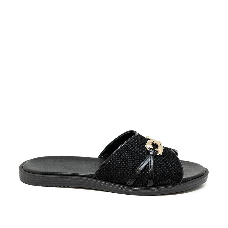 Bigshoes KL0101-01 Δερμάτινο Σανδάλι Μαύρο