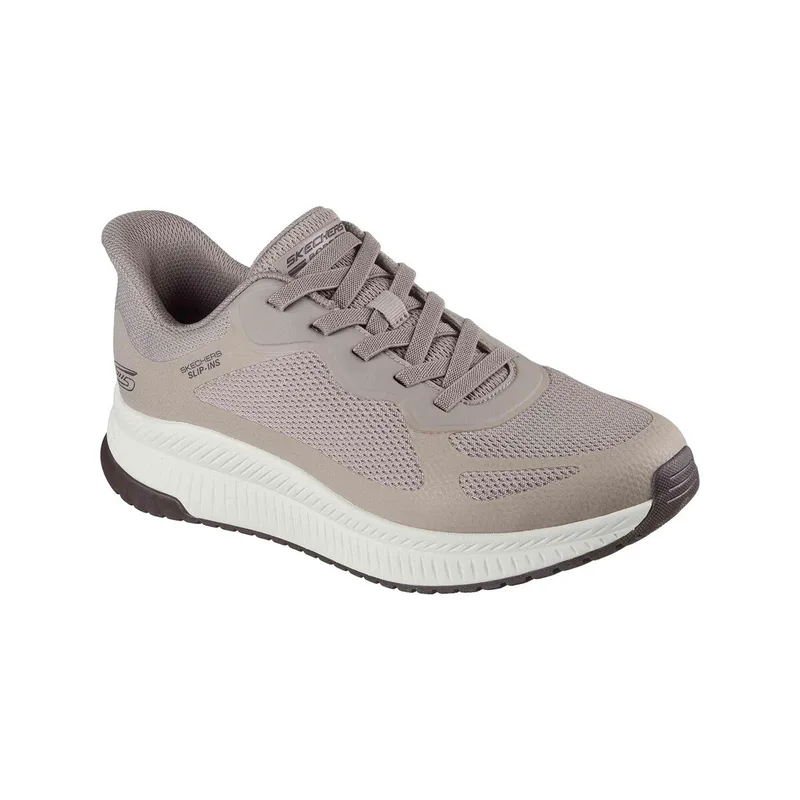 Slip on Skechers Baskets BOBS Sport Squad en taupe