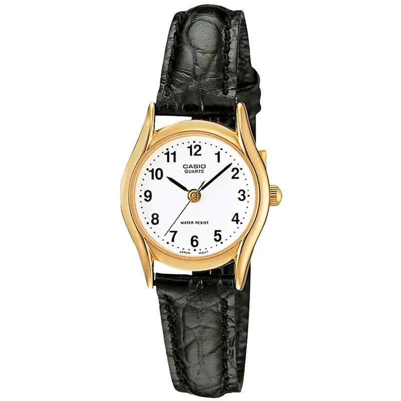 CASIO Collection Black Leather Strap LTP-1154PQ-7BEF