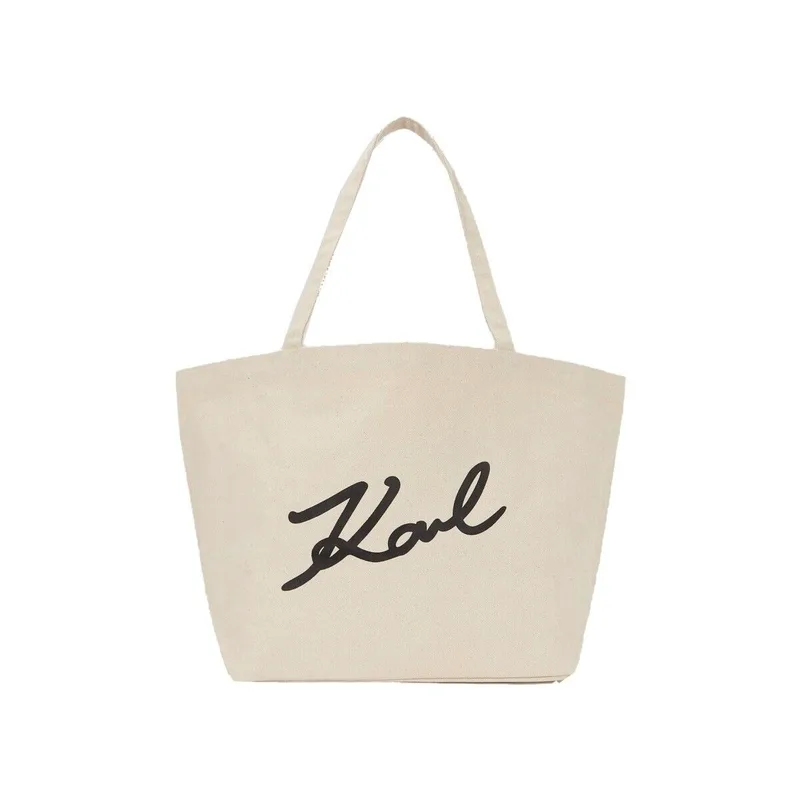 Karl Lagerfeld K/Signature Emb Canvas Shopper A3W50108 Μπέζ