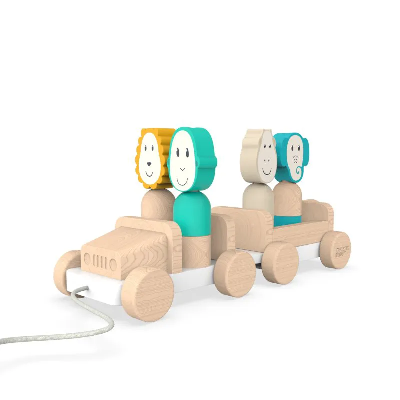 Matchstick Monkey Safari Jeep συρόμενο παιχνίδι 1 τμχ