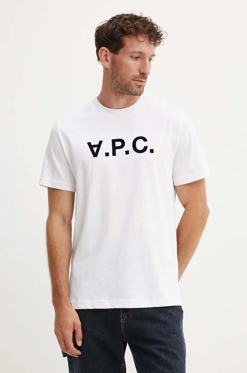 Βαμβακερό μπλουζάκι A.P.C. t-shirt standard grand vpc GOTS