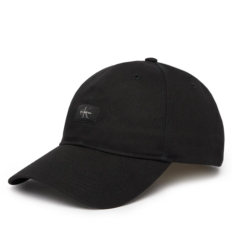 Καπέλο Jockey Calvin Klein Monologo Woven Patch Bb Cap LV04D5077G Μαύρο