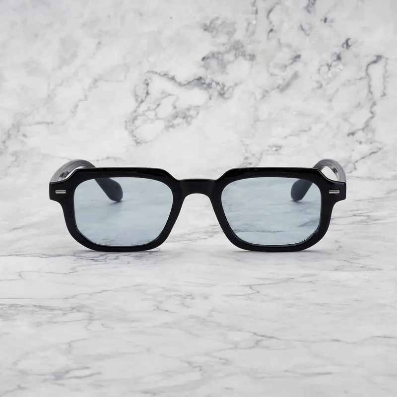 EDDIE Tinted Sunglasses | Black | Blue Shades | Explicit Poets Sunglasses