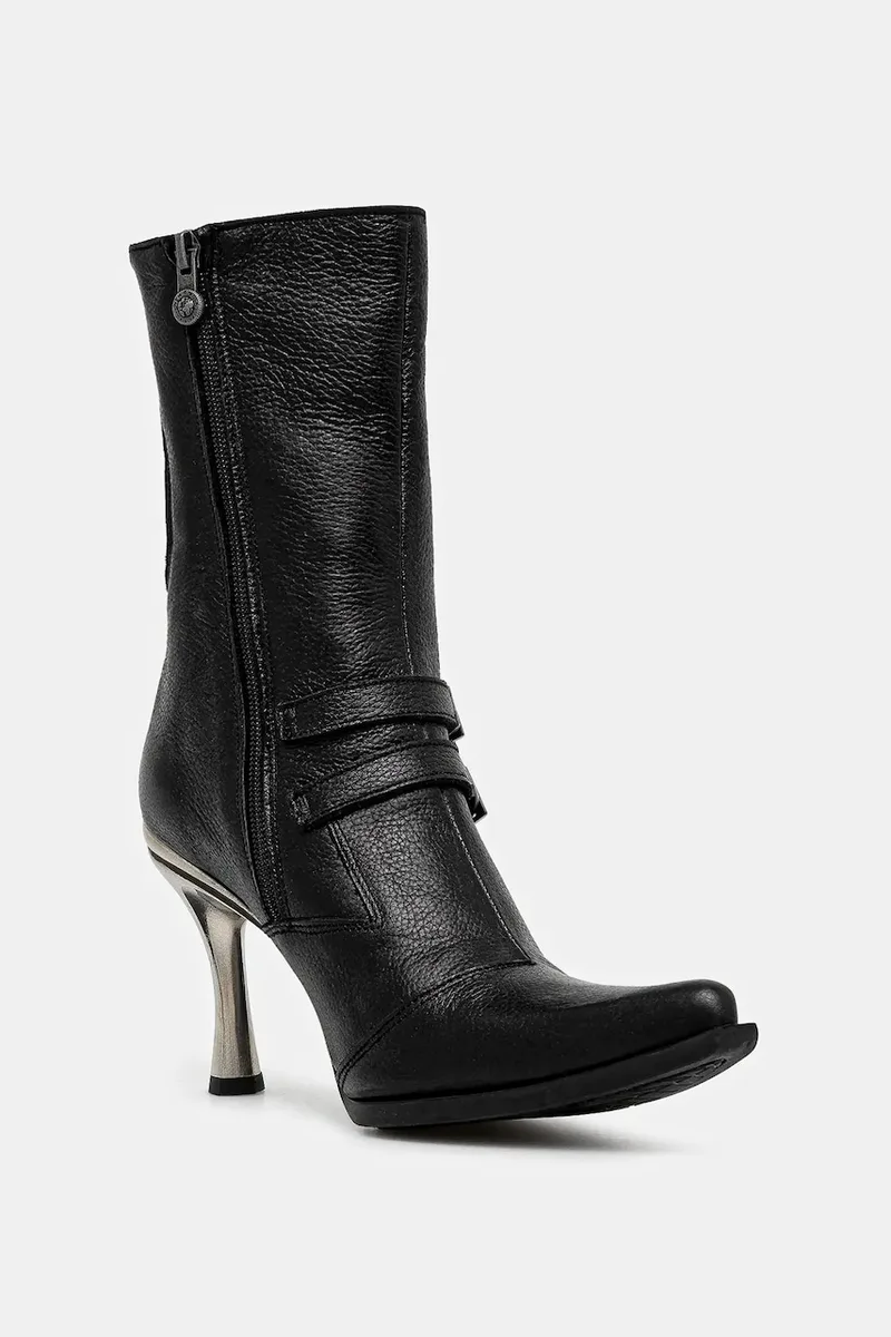 Δερμάτινες μπότες New Rock LUXOR NEGRO, MALICIA 2 GOMA NEGRA TACON CARI