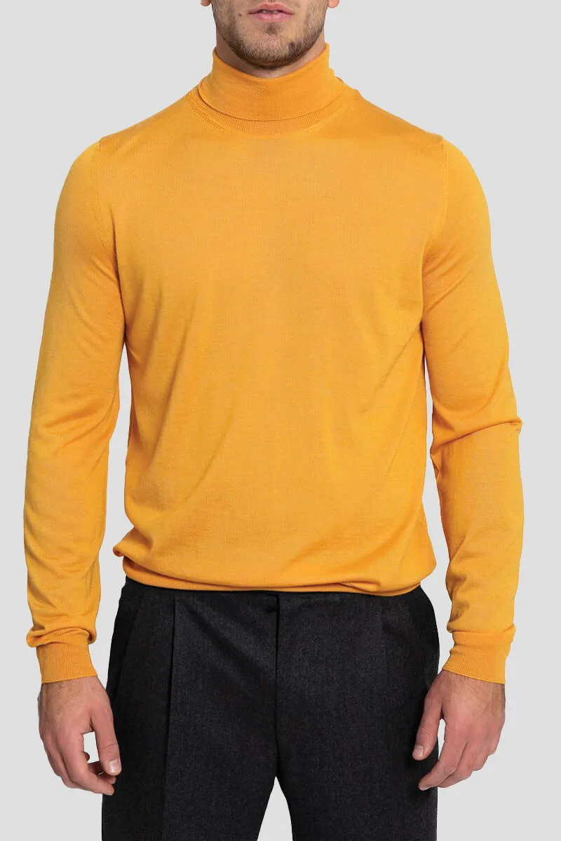 V-NECK Ανδρικό Πορτοκαλί Roll-Neck Jumper