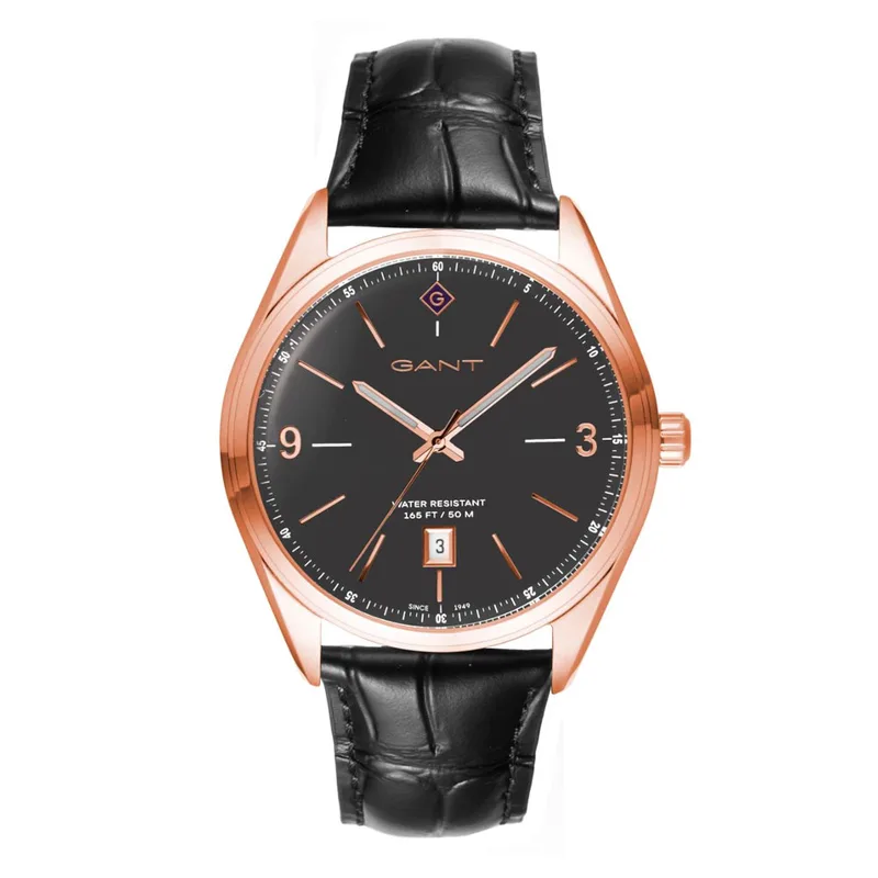 GANT Crestwood Black Leather Strap G141006
