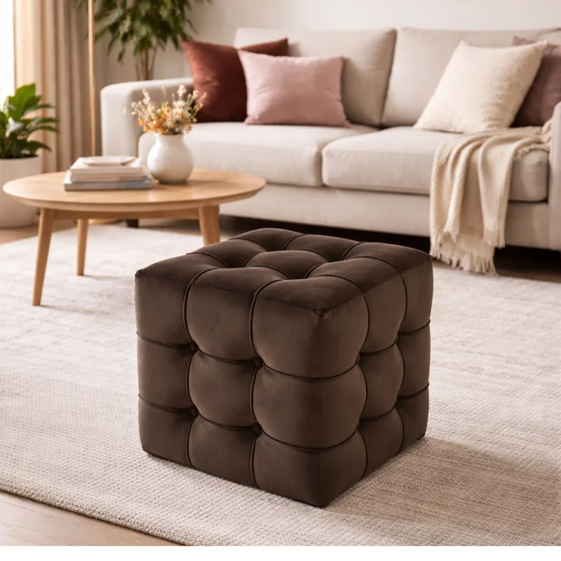 Πουφ Lizbon - Brown 606Ryl1106 (42x42x42)