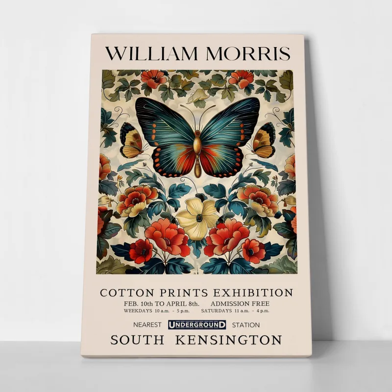 Πινακας σε καμβά WILLIAM MORRIS - BUTTERFLY 12
