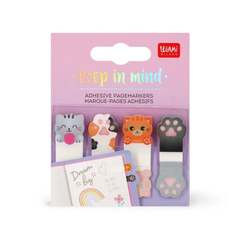 Σετ αυτοκόλλητοι σελιδοδείκτες Legami Adhesive Pagemarkers - Keep in Mind: Kitty