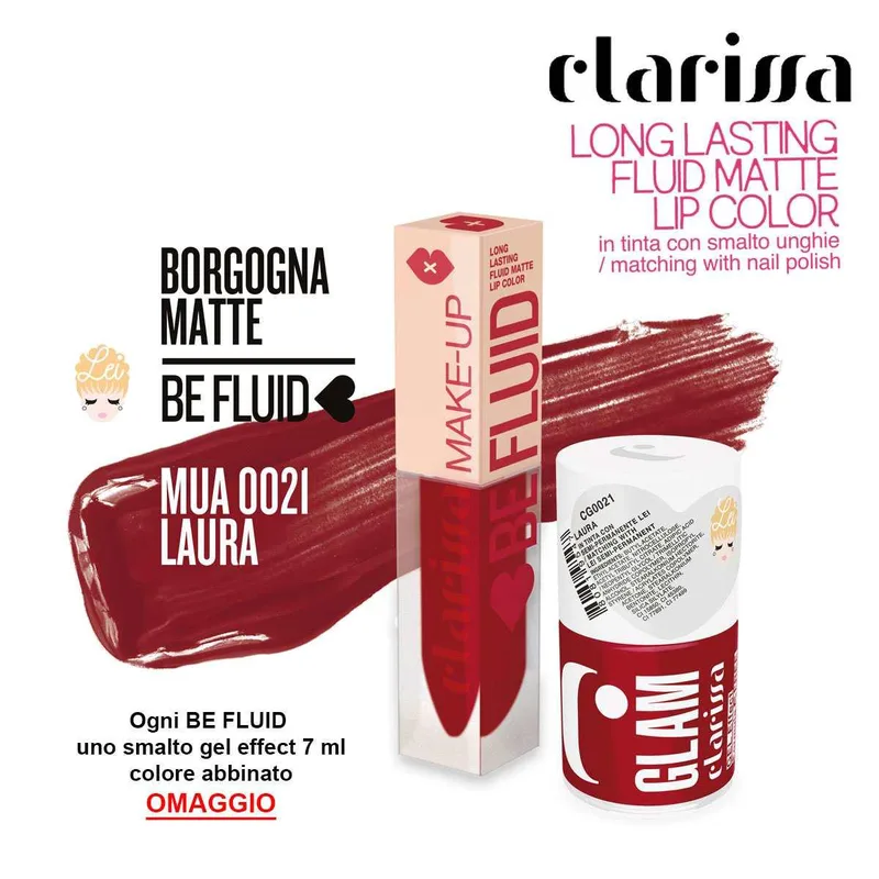 Be fluid lip color laura burgundy matte 4 ml