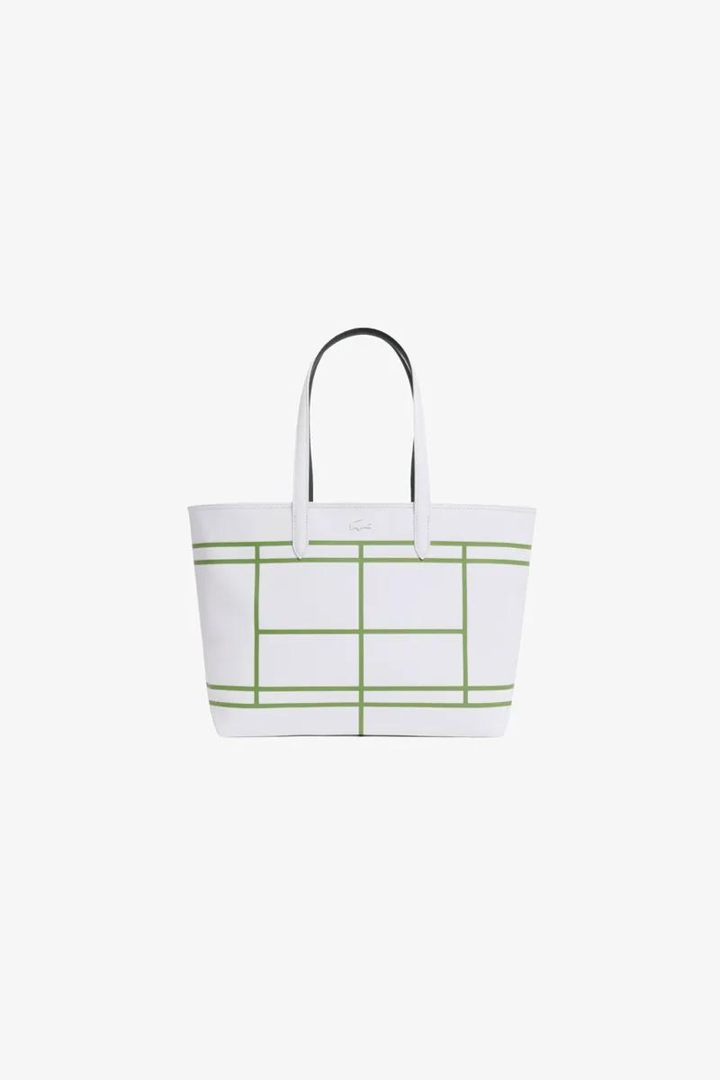 Lacoste γυναικεία τσάντα tote πικέ με ανάγλυφο λογότυπο "Anna" - NF5250AS Λευκό