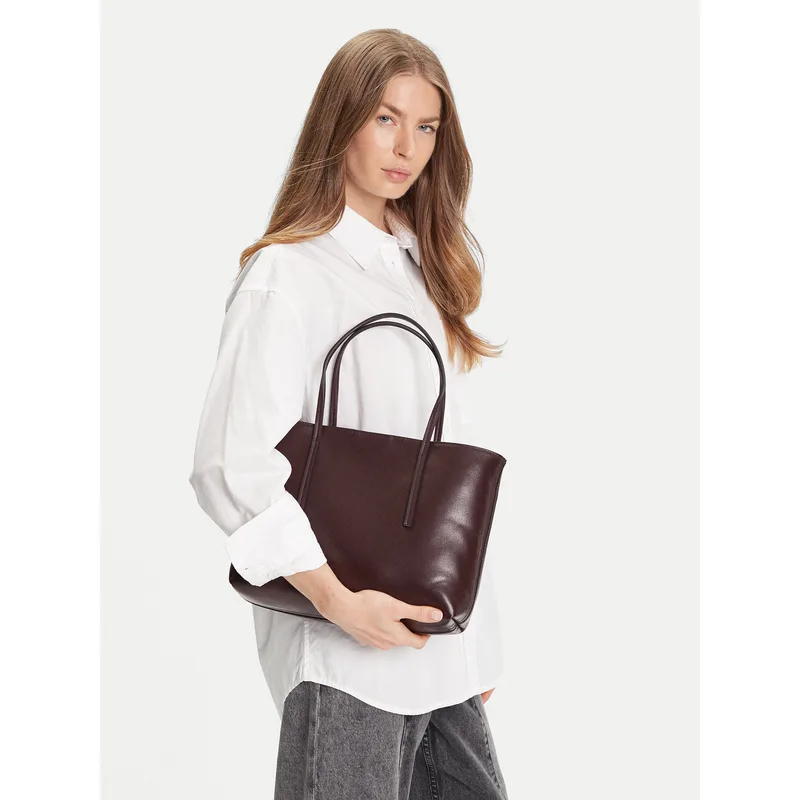 Τσάντα Calvin Klein Emblem Aop Small Tote LV04F3267G Μπορντό