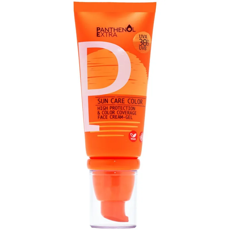 Panthenol Extra Sun Care Color Face Cream-Gel Spf30 Αντηλιακή Κρέμα-Τζελ Προσώπου με Χρώμα Υψηλής Προστασίας 50ml - Spf30