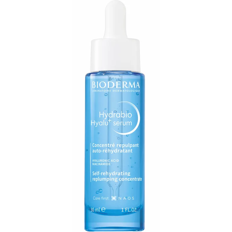 Bioderma Hydrabio Hyalu+ Serum Self-Rehydrating Replumping Concentrate Ενυδατικός Ορός Προσώπου με Υαλουρονικό Οξύ & Νιασιναμίδη 30ml