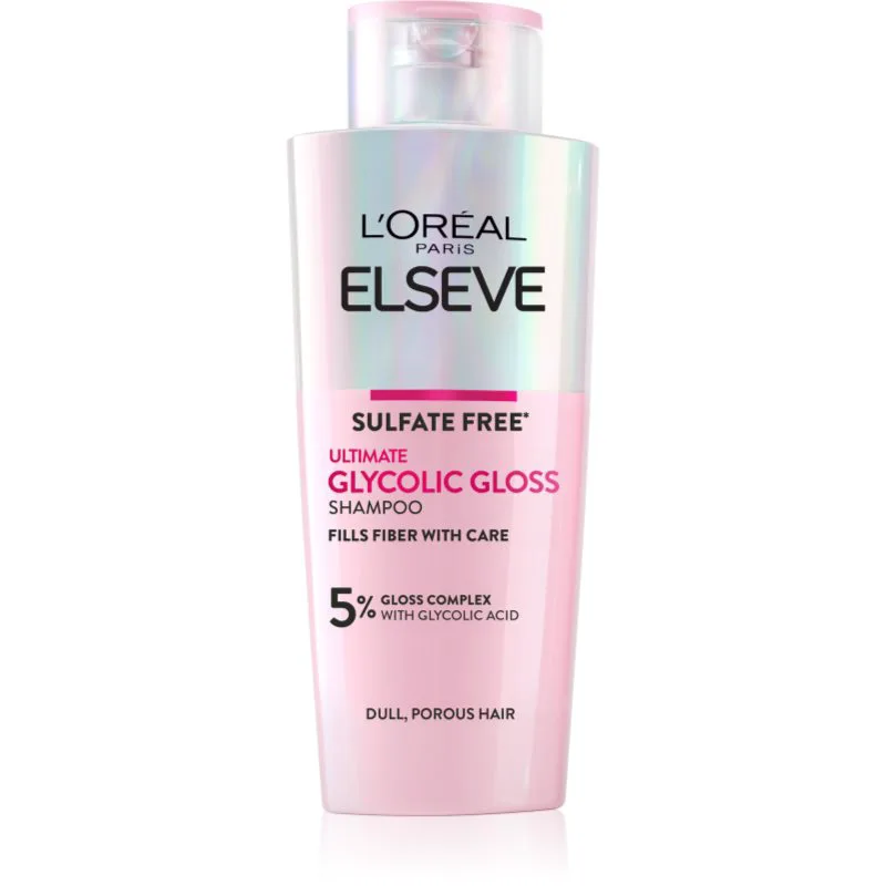 L’Oréal Paris Elseve Glycolic Gloss αναζωογονητικό σαμπουάν για αποκατάσταση της λάμψης των θαμπών μαλλιών 200 ml