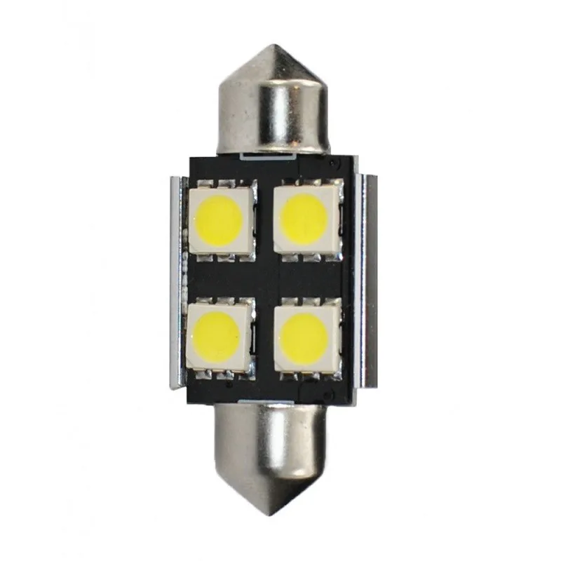 Λάμπες Αυτοκινήτου 36mm-4-5050 Canbus LED Λευκό 12V Σετ 2τμχ