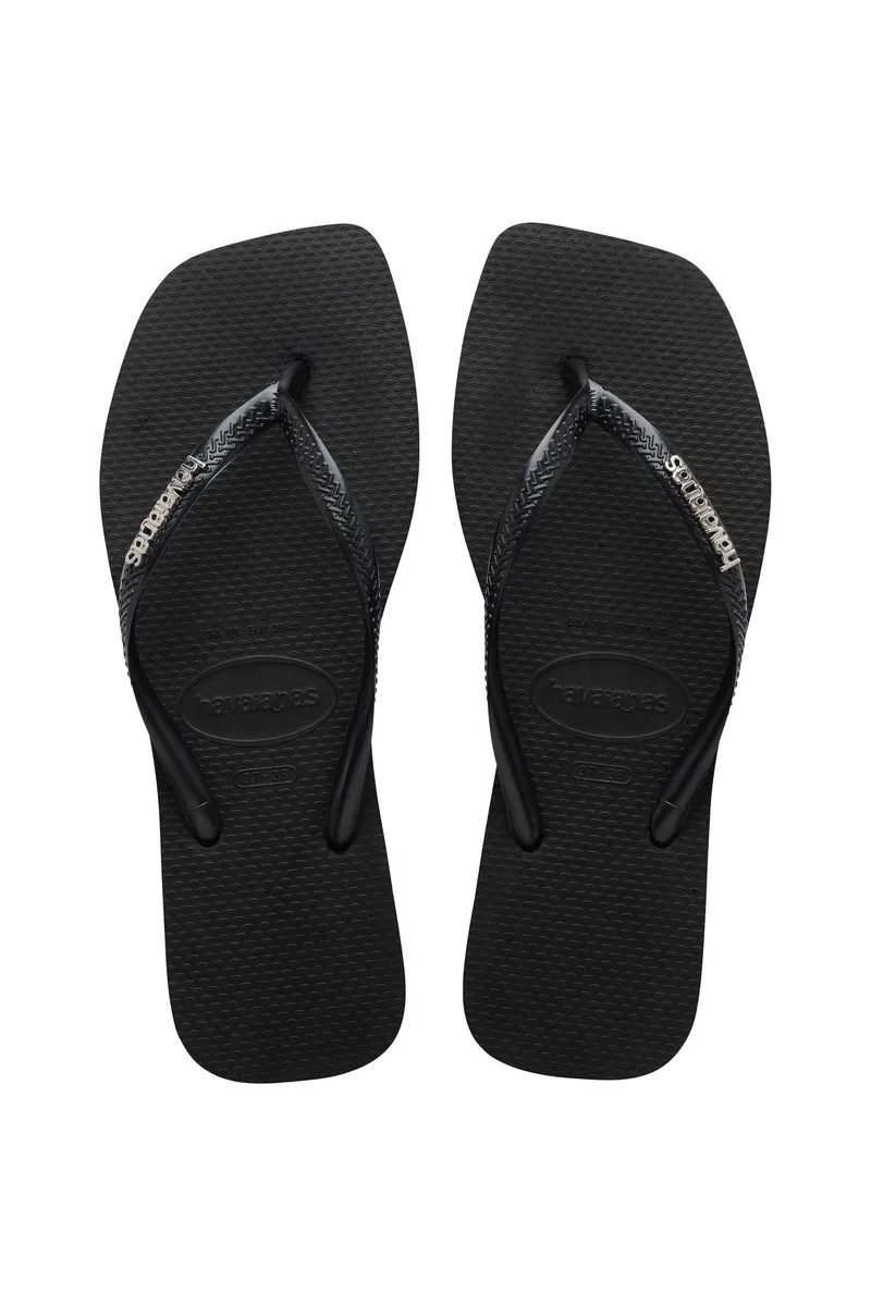 Havaianas γυναικείες σαγιονάρες "Square Logo Metallic" - 4148257 Μαύρο