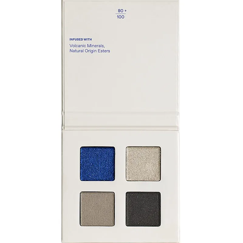 Korres Real Color Eyeshadow Palette Τετραπλή Παλέτα Σκιών με Πλούσια Χρώματα σε Ματ & Μεταλλικές Αποχρώσεις με Κρεμώδη Υφή για Εύκολη Εφαρμογή 4g - 02 Smokey Sea