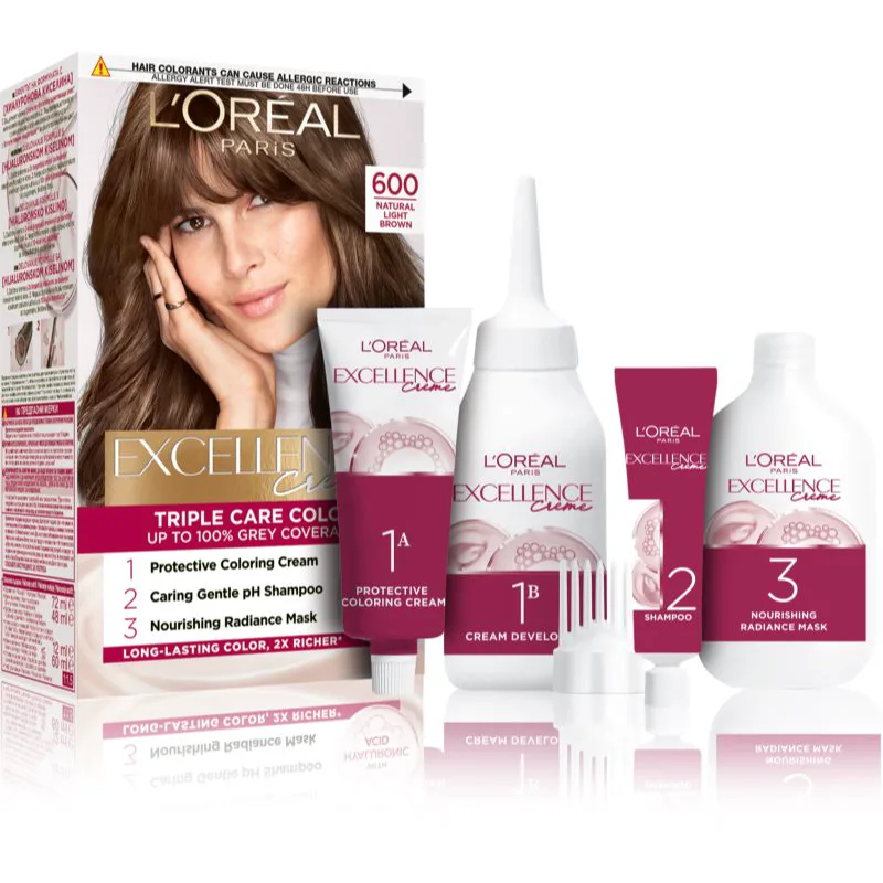 L’Oréal Paris Excellence Creme βαφή μαλλιών απόχρωση 600 1 τμχ