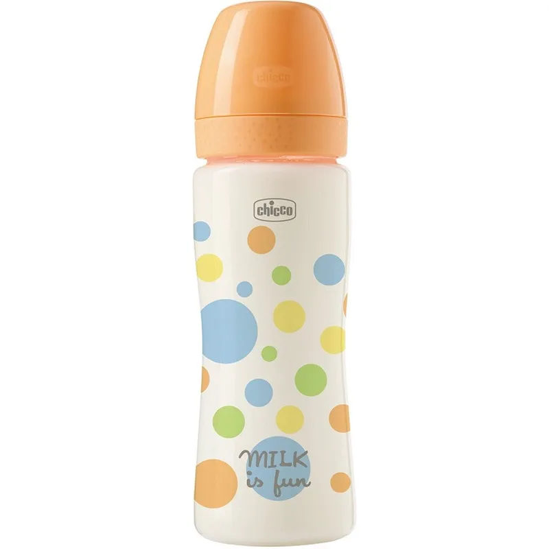 Chicco Perfect Easy Baby Bottle 4m+ Μπιμπερό Πολυπροπυλενίου με Θηλή Σιλικόνης Γρήγορης Ροής Κατά των Κολικών για Βρέφη από 4 Μηνών 330ml