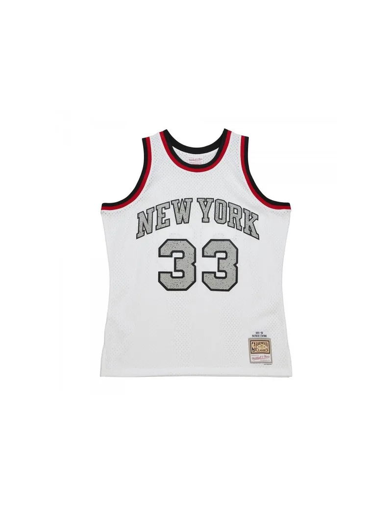 Mitchell & Ness Ανδρικό T-shirt Κοντομάνικο Λευκό TFSM5934-NYK91PEWWHIT