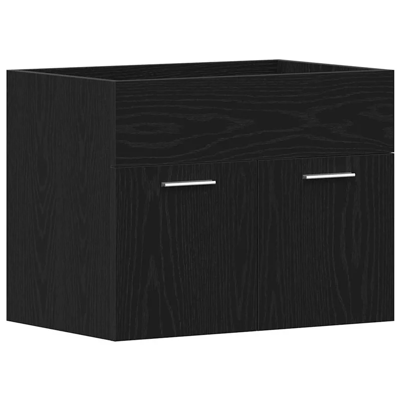 vidaXL Ντουλάπι Νιπτήρα Μπάνιου Μαύρο Δρυς 60x38,5x46 εκ. από Τεχνητό Ξύλο