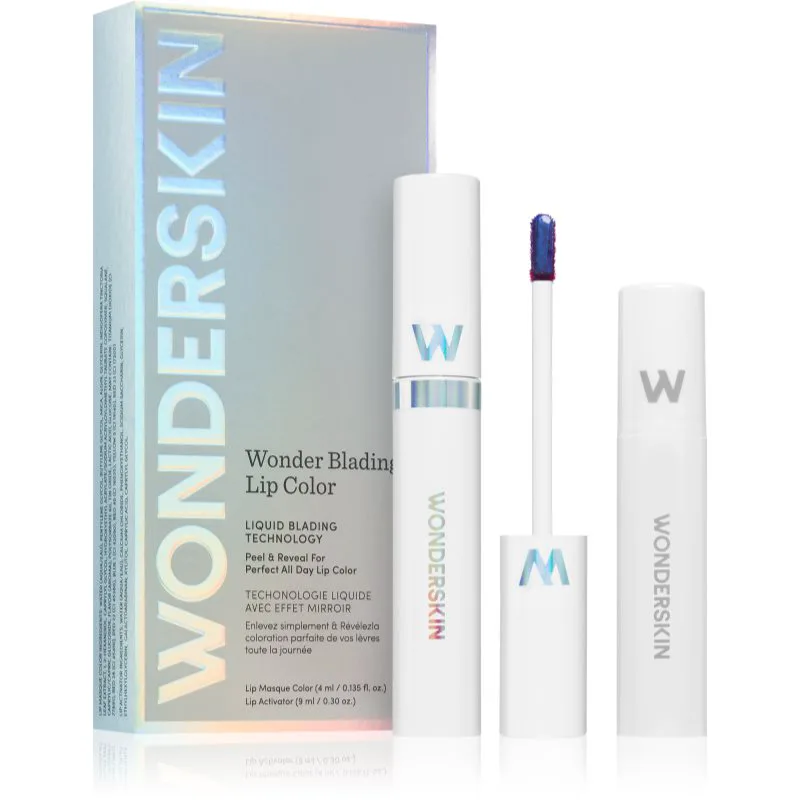 WONDERSKIN Wonder Blading Lip Stain Kit κραγιόν που ξεφλουδίζεται + ενεργοποιητής απόχρωση Bella 4 ml