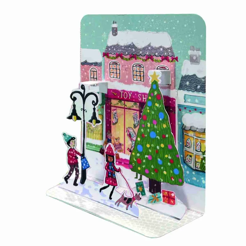 Pictura Xmas 3D Αναδυόμενη Κάρτα Χριστουγεννιάτικα Ψώνια στο Toy Shop