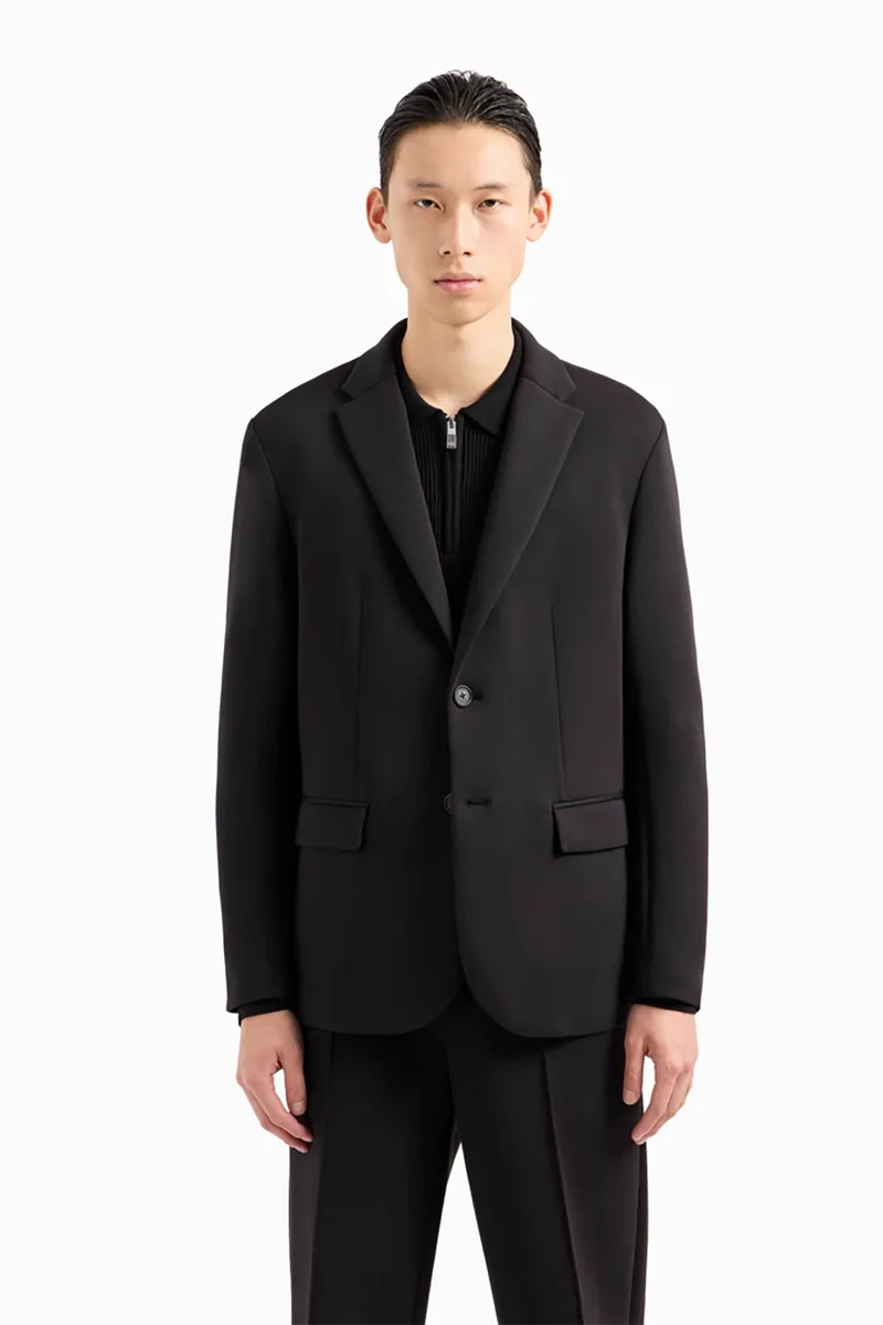 Armani Exchange ανδρικό σακάκι μονόχρωμο - XM000119AF10818 Μαύρο